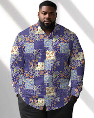 Wonderful Flower World Long Sleeve Lapel Shirt Big Guys