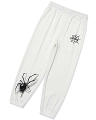 Plus Size Men's Summer Thin Spider Print Trousers