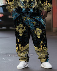 Men's Plus Size Cobra Golden Rune Hoodie Set