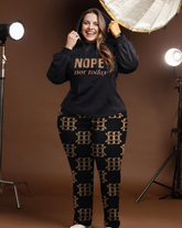 Women's Plus Size Nope Not Today Hoodie Set