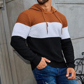 🔥Christmas 50% Off Exclusive ✨Mens Hooded Sweatshirt Tricolor Long Sleeve Hoodie Pullover Sweater
