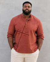 Big & Tall Men's Faith Hope Printed Collar Long Sleeve Shirt