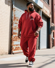 Big & Tall Men's Red Graffiti-Print Hoodie Set