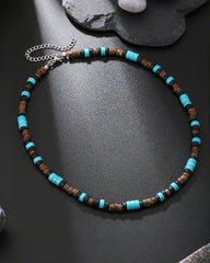 Black Onyx Ethnic-Style Surfer Men's Gift Vintage Necklace