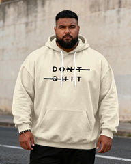 Big & Tall Men's "DON'T QUIT" Inspirational Print Hoodie