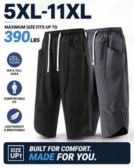 5XL-11XL Quick-drying Cropped Pants With Extra Fat And Loose
