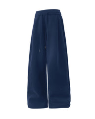 Big & Tall Men's Elastic-waist Thickened Loose-fit Straight-leg Sweatpants