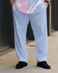 Plus Size Men's Aurora Abstract Print Walking Set