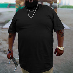 Big and Tall Men's Solid Color Crew Neck Short Sleeve T-Shirt