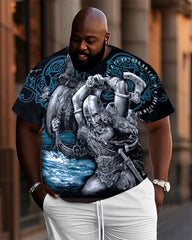 Big People's Viking Attack T-Shirt-Rock Top T-Shirt