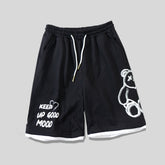 Big and Tall Men's Athletic Street Style Bear Letter Shorts