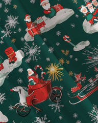 Green Christmas Long Sleeve Levers Shirt Men's Plus Size