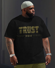 Street Casual Trust Letter Print Large Men's Set