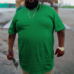 Big and Tall Men's Solid Color Crew Neck Short Sleeve T-Shirt