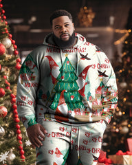 Men's Big & Tall Christmas Tree Forest Graffiti Hoodie Set of Two