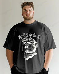 100% Cotton-Thorns Hat Men's Loose Plus Size Short Sleeve T-Shirt