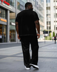 Casual Fashion Black Chest KING Crown Pattern