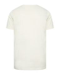 100% Cotton-White Corsage Print Men's Plus Size Short Sleeve T-Shirt