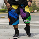 Plus Size Trendy Retro Sports Casual Shorts