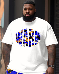 Men's Plus Size Camouflage Letter Print Large Men's Suit