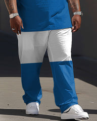 Street Vitality Colorblock Nice Letter Print Large Men's Suit