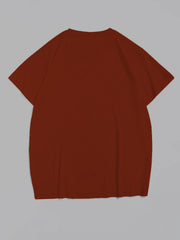 Women's Plus Size BAE Letter Print Round Neck Short Sleeve T-Shirt