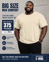 L-10XL Plus Fertilizer Increase Cotton And Linen T-shirt