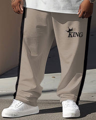 Casual Simple Color-block King Letter Print Men's Large Set