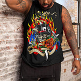 Men's Skull Print Tank Top