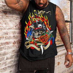 Men's Skull Print Tank Top
