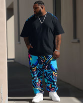 Casual Simple Graffiti Print Men's Large Set