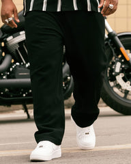 Big Boy Striped Short Sleeve Shirt Trousers Suit