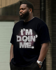 Big & Tall Men's Street Fashion Do My Own Crewneck T-Shirt Shorts Suit