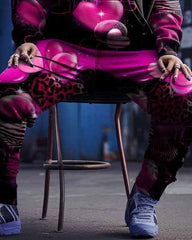 Women's Plus Size Thrilling Graffiti Hoodie Set