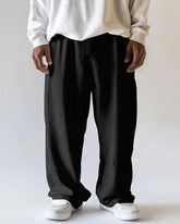 Big Men's Loose Straight Drawstring Sweatpants with Pocket