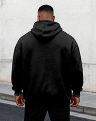 Big & Tall Men's Black & White GET OUT Graffiti-Print Hoodie