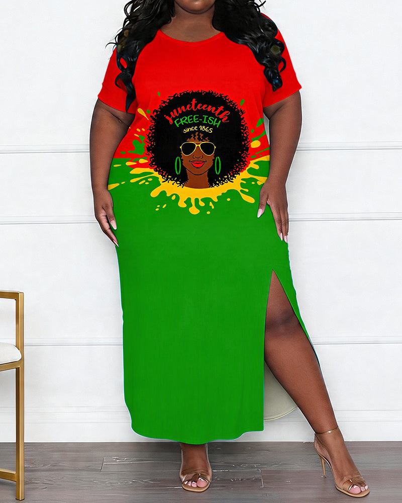 Large Size Women's Juneteenth African Women's Head Color Contrast Side – Biggmans