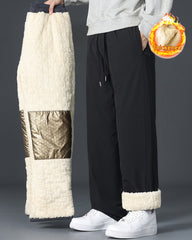 Big & Tall Men's Graphene Knee Pads Thickened Windproof Warm Pants M-5XL