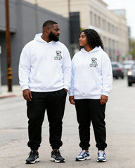 Big & Tall Couples Heartbreak Bear Print Hoodie Set