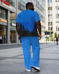 Street Blue New York City Silhouette Print