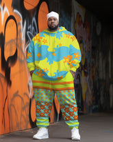 Men's Big & Tall Scooby Doo Floral Print Hoodie Set