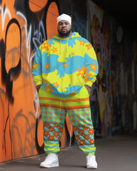 Men's Big & Tall Scooby Doo Floral Print Hoodie Set