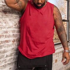Men's Plus Size Solid Color Tank Top