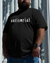 Men‘s Antisocial Skull Printed T-shirt