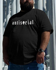 Men‘s Antisocial Skull Printed T-shirt