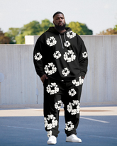 Big Men's Denim Tears Tracksuit Goth Puff Print Hoodie Set