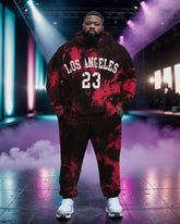 Men's Vintage Los Angeles 23 Print Hoodie Set