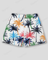 Big & Tall Men's Hawaiian Colorful Coconut Print Sports Mesh Quick-Dry Shorts