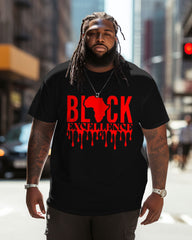 Men's Big & Tall Black Excellence Crew Neck Short Sleeve T-Shirt