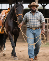 Plus Size Men's Western Style Light Blue Vintage Check Long Sleeve Shirt Jeans Suit